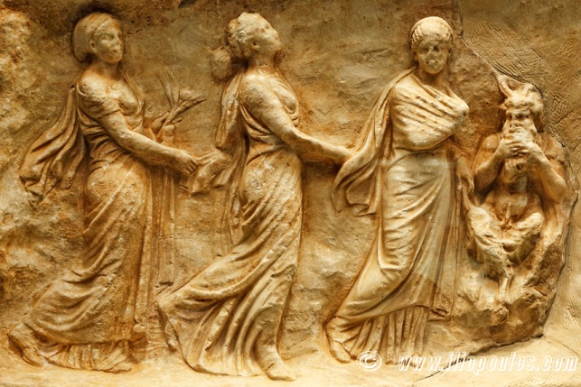 Nymphs or Hours dance with Pan, National Museum, Greece